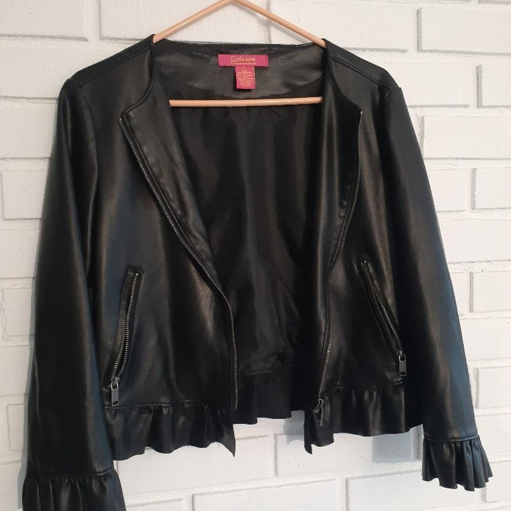 Black Faux Leather Jacket
